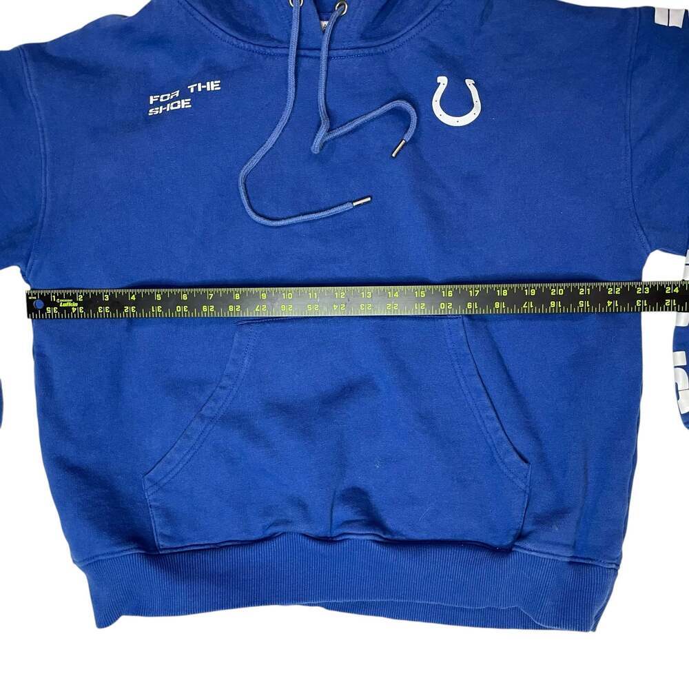 Indianapolis Colts Hoodie Mens Large Blue NFL Erin Andrews Sweatshirt - Picture 3 of 5